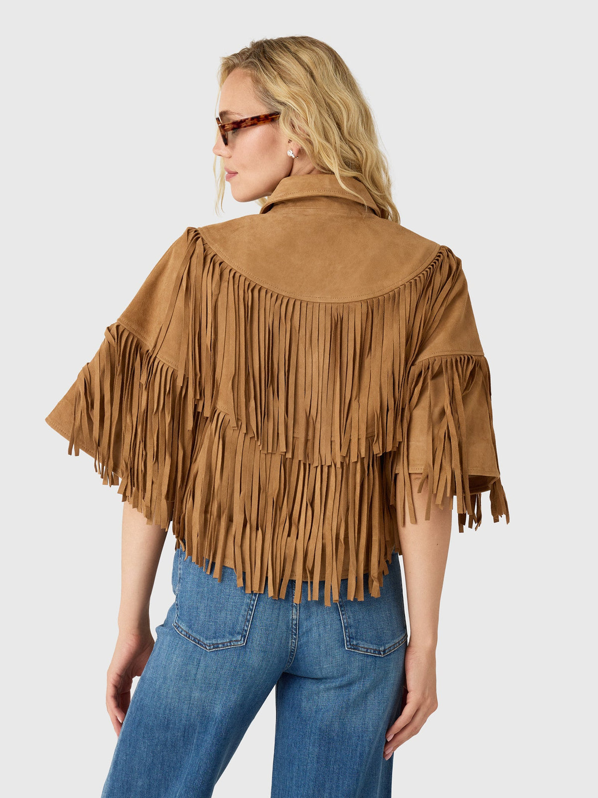 Berenice Women's Valina Suede Fringe Cape