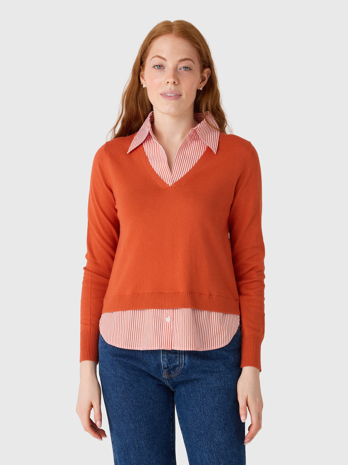 MVG Women's Stripe Long Sleeve Combo Top