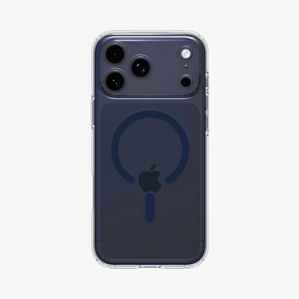 SPIGEN Ultra Hybrid MagSafe Case for iPhone 18 Pro Max/17 Pro Max (Clear Case/Deep Blue Ring)