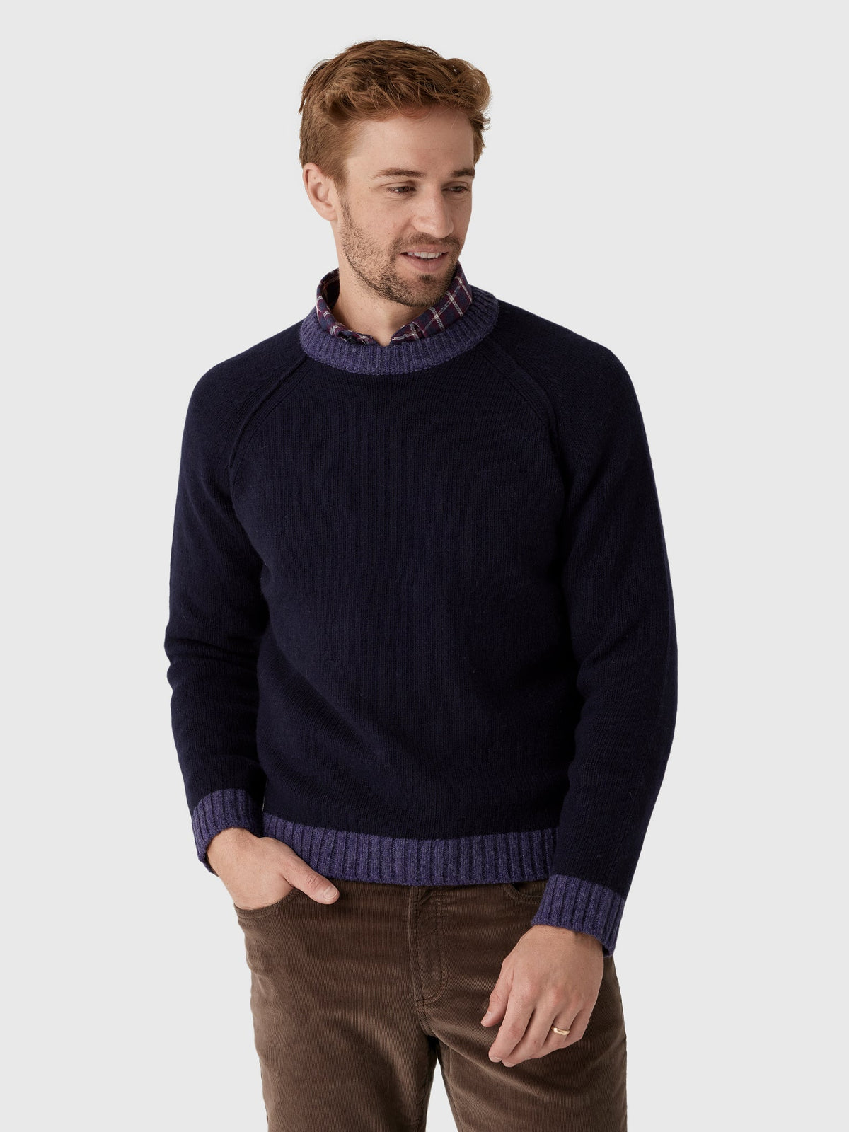 Alex Mill Men's Hank Raglan Crewneck Sweater