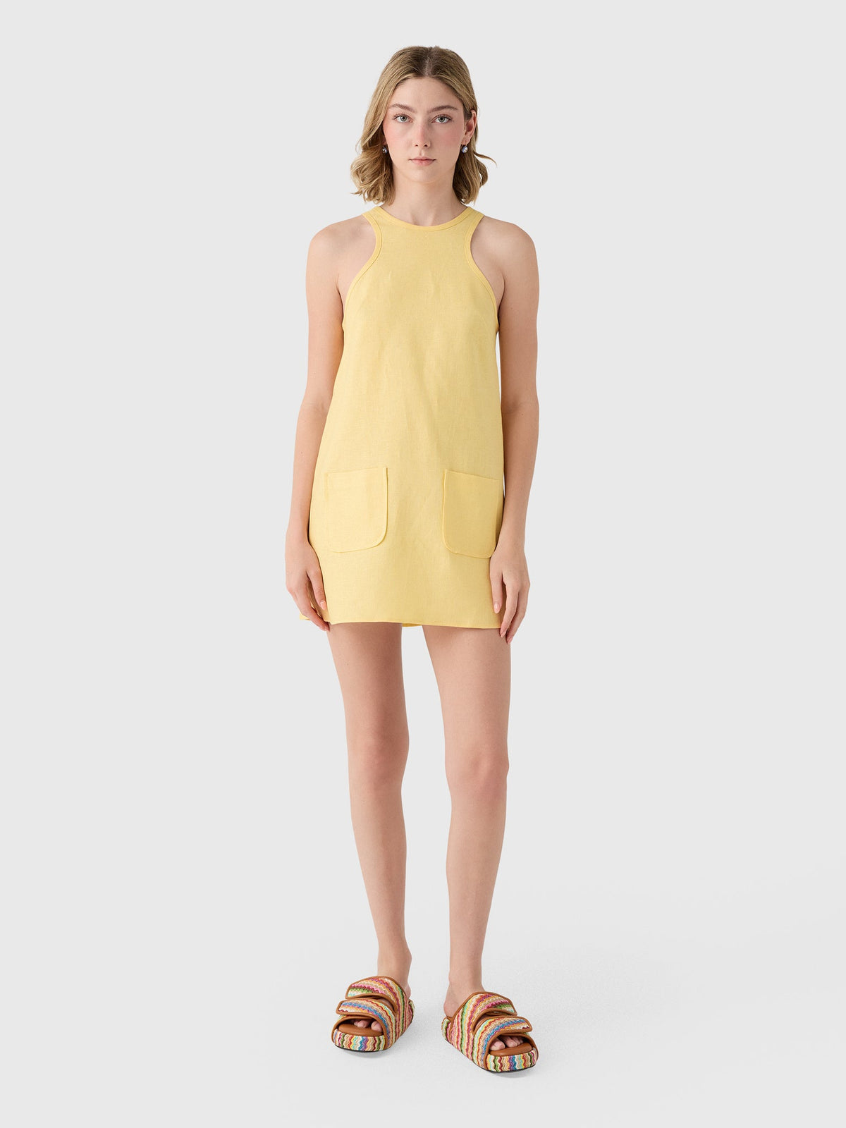 Matthew Bruch Women's Pocket Mini Dress