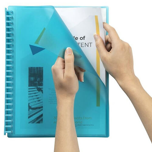 Marbig Refillable Display Book A4 (Translucent) - Marine
