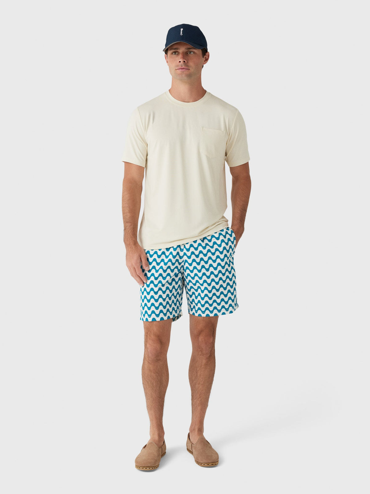 Frescobol Carioca Men's Santos Board Copacabana Swim Trunk