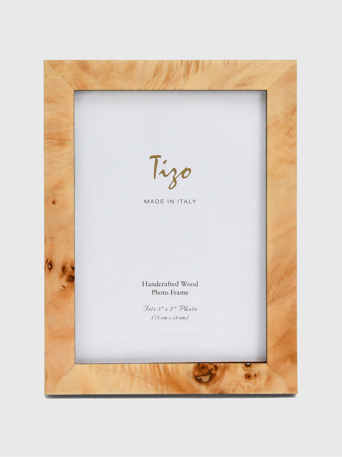 TIZO Narrow Burl Pattern Wood 5x7 Photo Frame