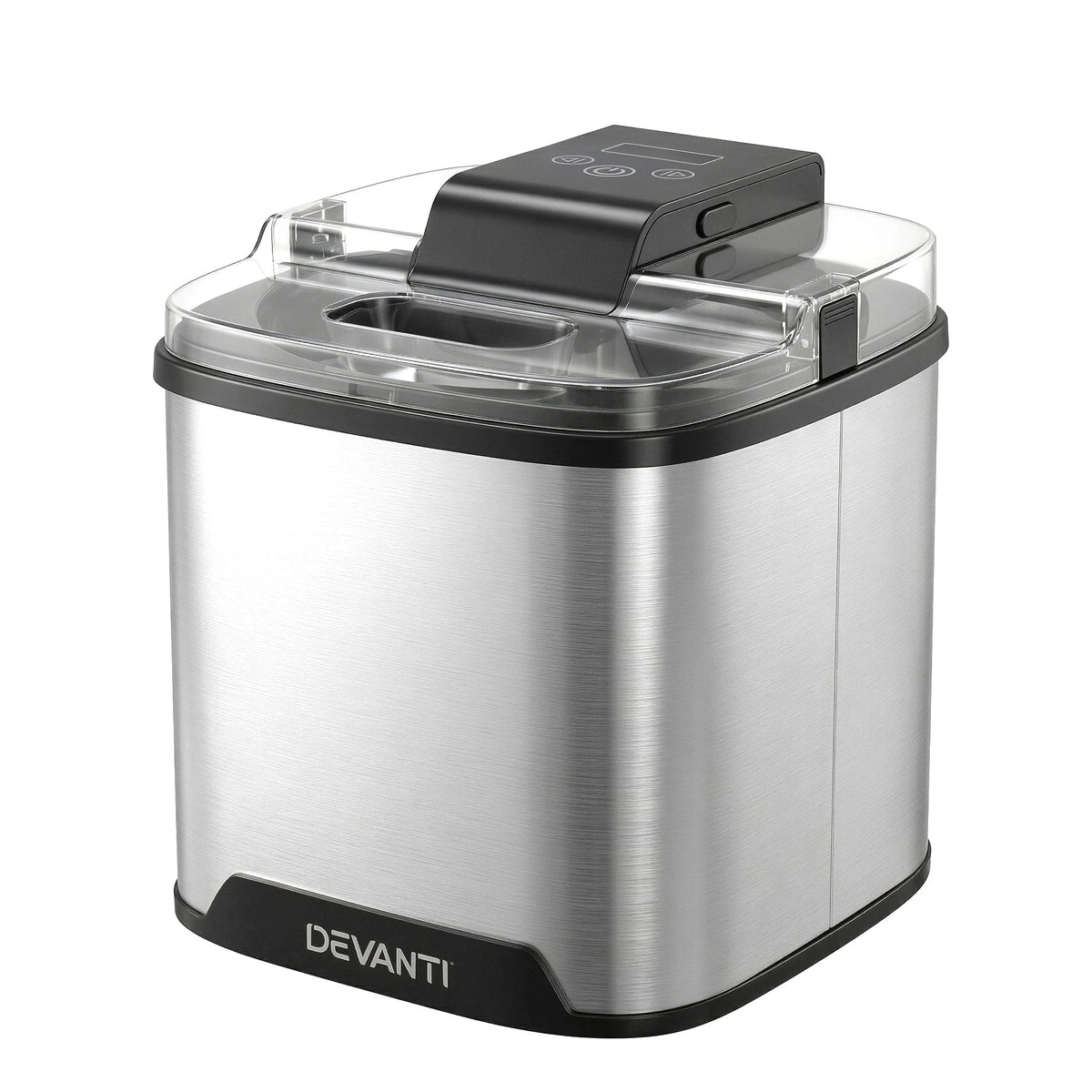 Devanti Ice Cream Maker Machine 2L Homemade Gelato Sorbet Sliver