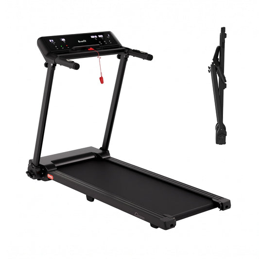 Everfit Treadmill Electric Home Gym Fitness Exercise Knob Foldable 450mm Black