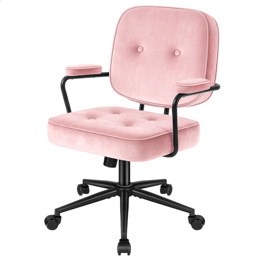 ALFORDSON Office Chair Ergonomic Executive Computer Work Seat Velvet (Pink)