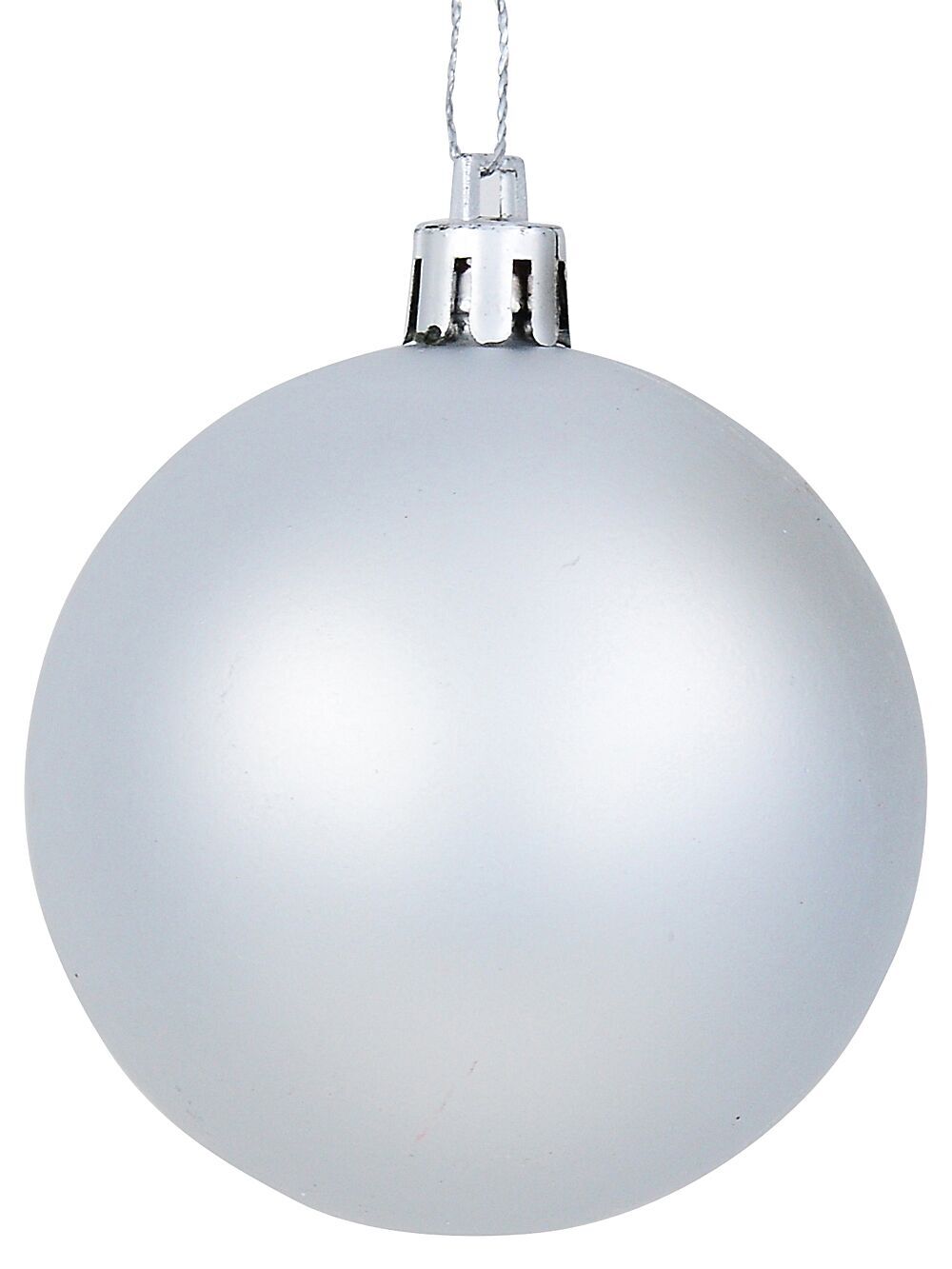 35x Lustrous Silver & Matte White Mixed Essential Baubles | 60mmSilver & White