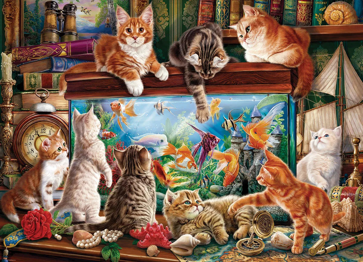 Eurographics 1000pc Cats By Aquariums Puzzle
