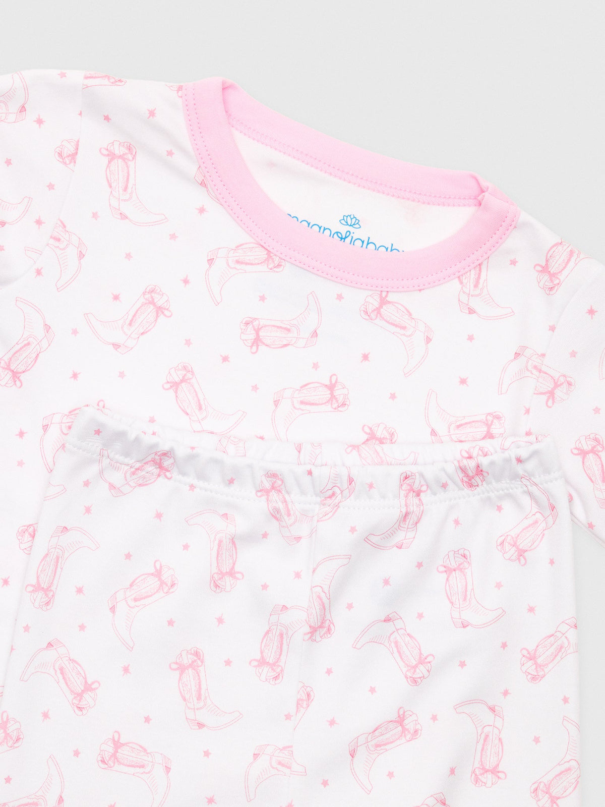 Magnolia Baby Girls' Darling Cowboy Boots Long Pajama Set