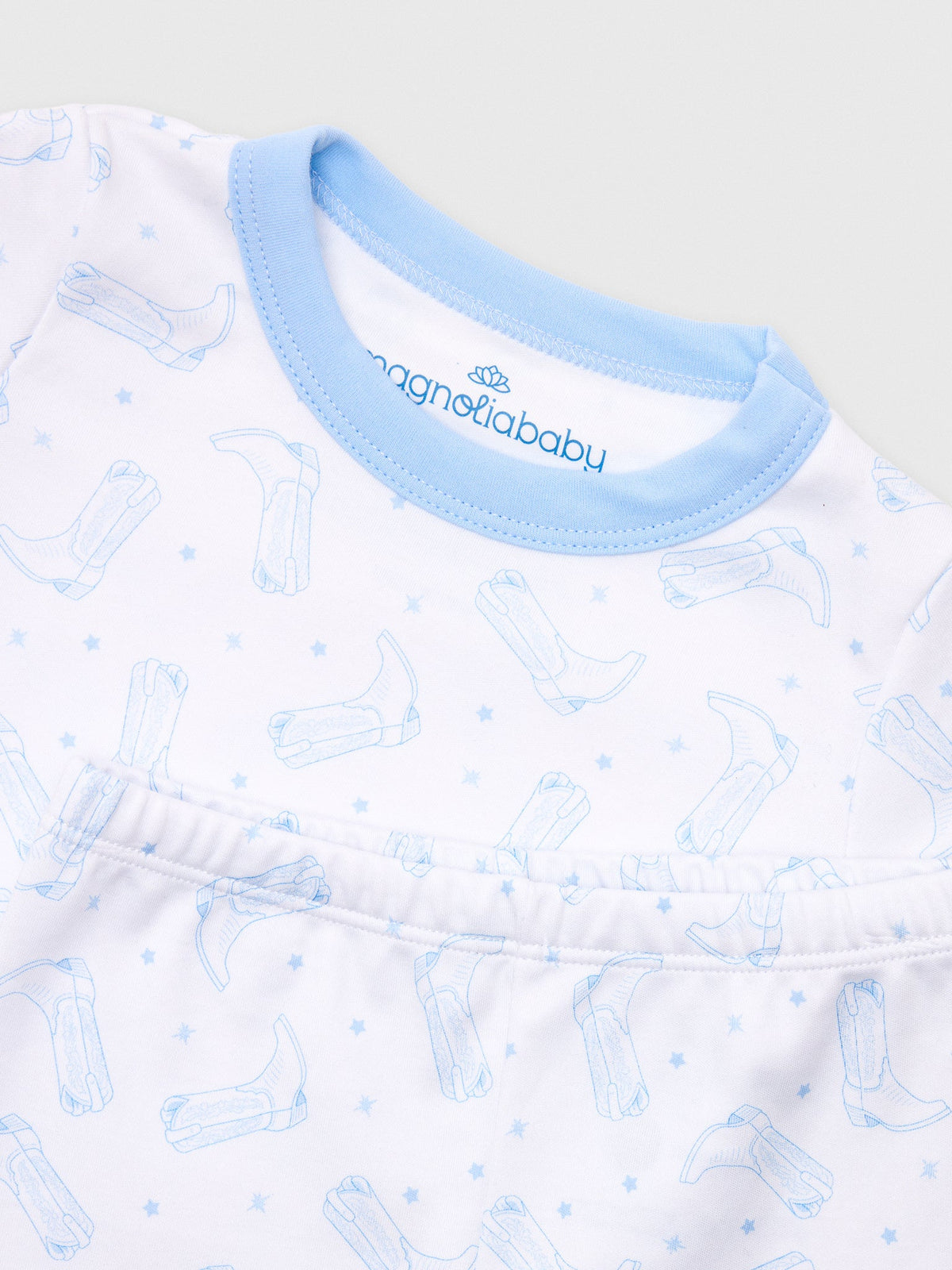 Magnolia Baby Boys' Darling Cowboy Boots Short Pajama Set