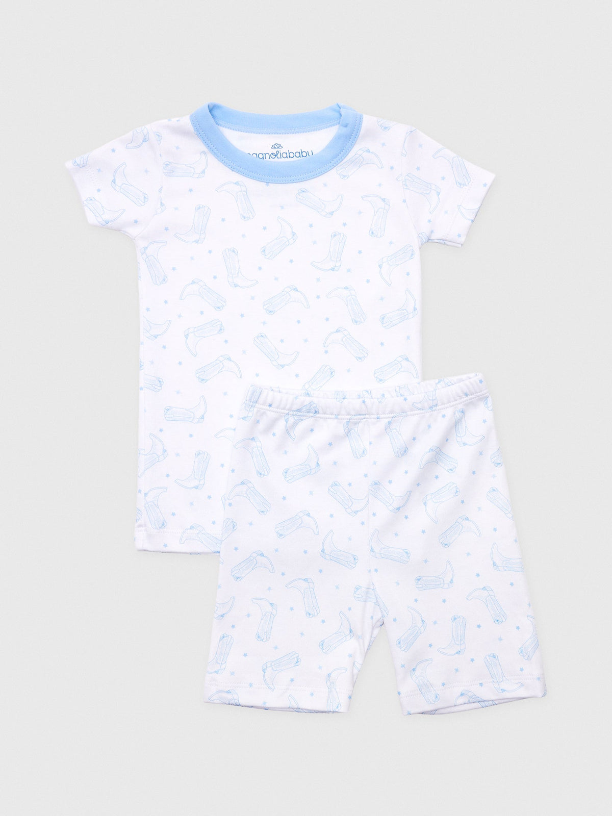Magnolia Baby Boys' Darling Cowboy Boots Short Pajama Set