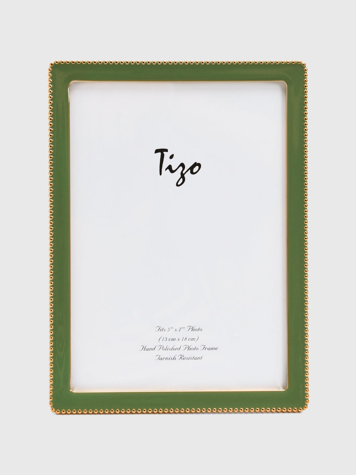 TIZO Goldplate Beaded Enamel 5x7 Photo Frame
