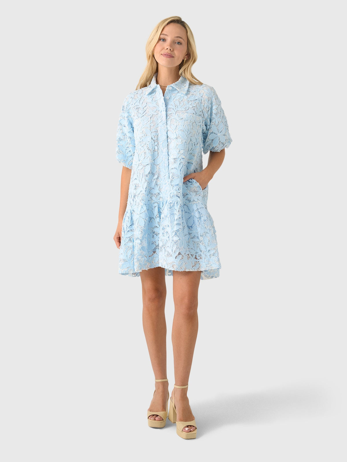Simkhai Women's Crissy Cotton Lace Mini Dress