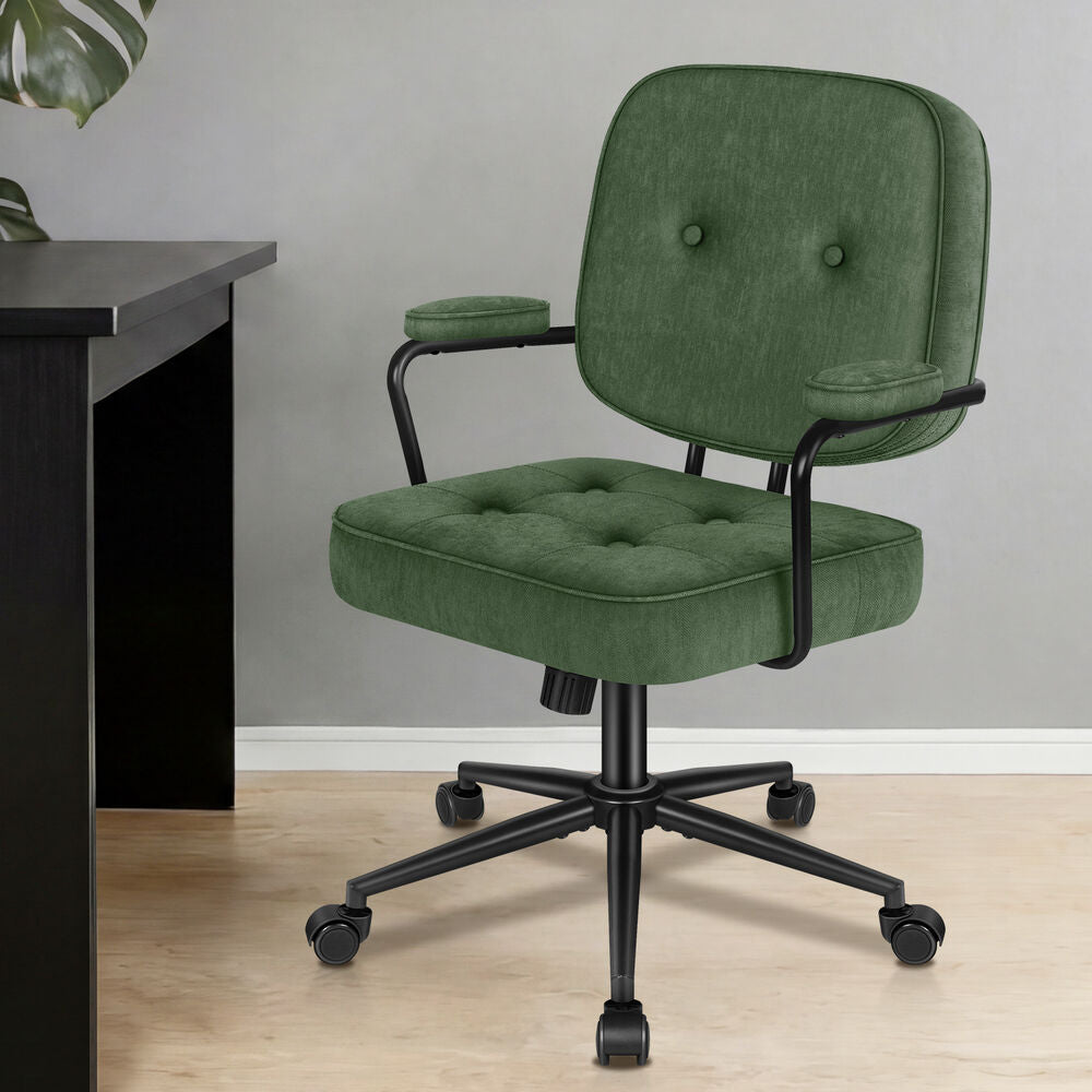 ALFORDSON Office Chair Ergonomic Executive Computer Work Seat Chenille (Green)