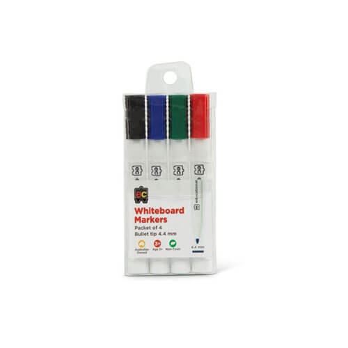 EC Bullet Tip Whiteboard Markers (4pk) - 2.9mm