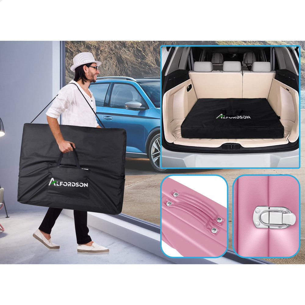ALFORDSON Massage Table 3 Fold 85cm Portable (Pink)