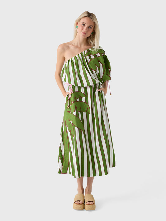 Farm Rio Women's One-Shoulder Midi Dress