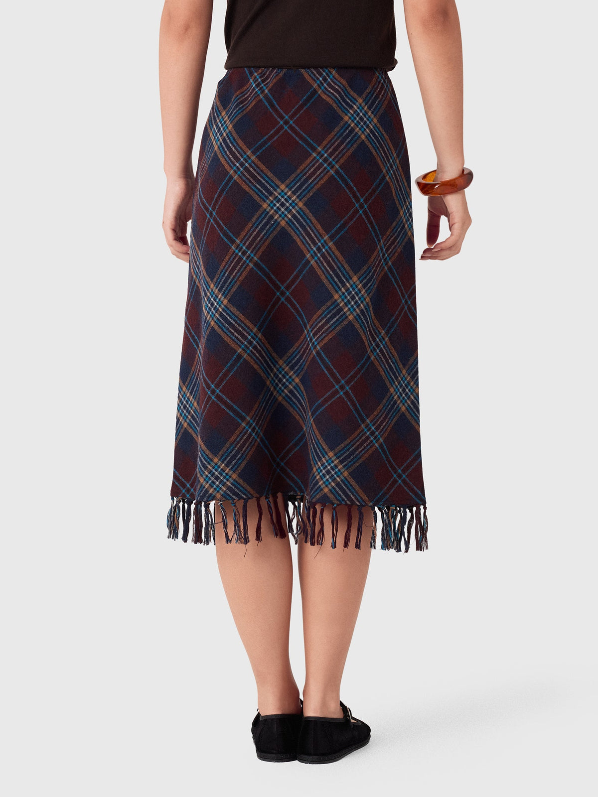DÔEN Women's Elowette Knotted Fringe Skirt