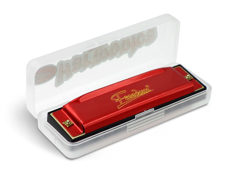 Freedom 10-Hole Harmonica (Red)