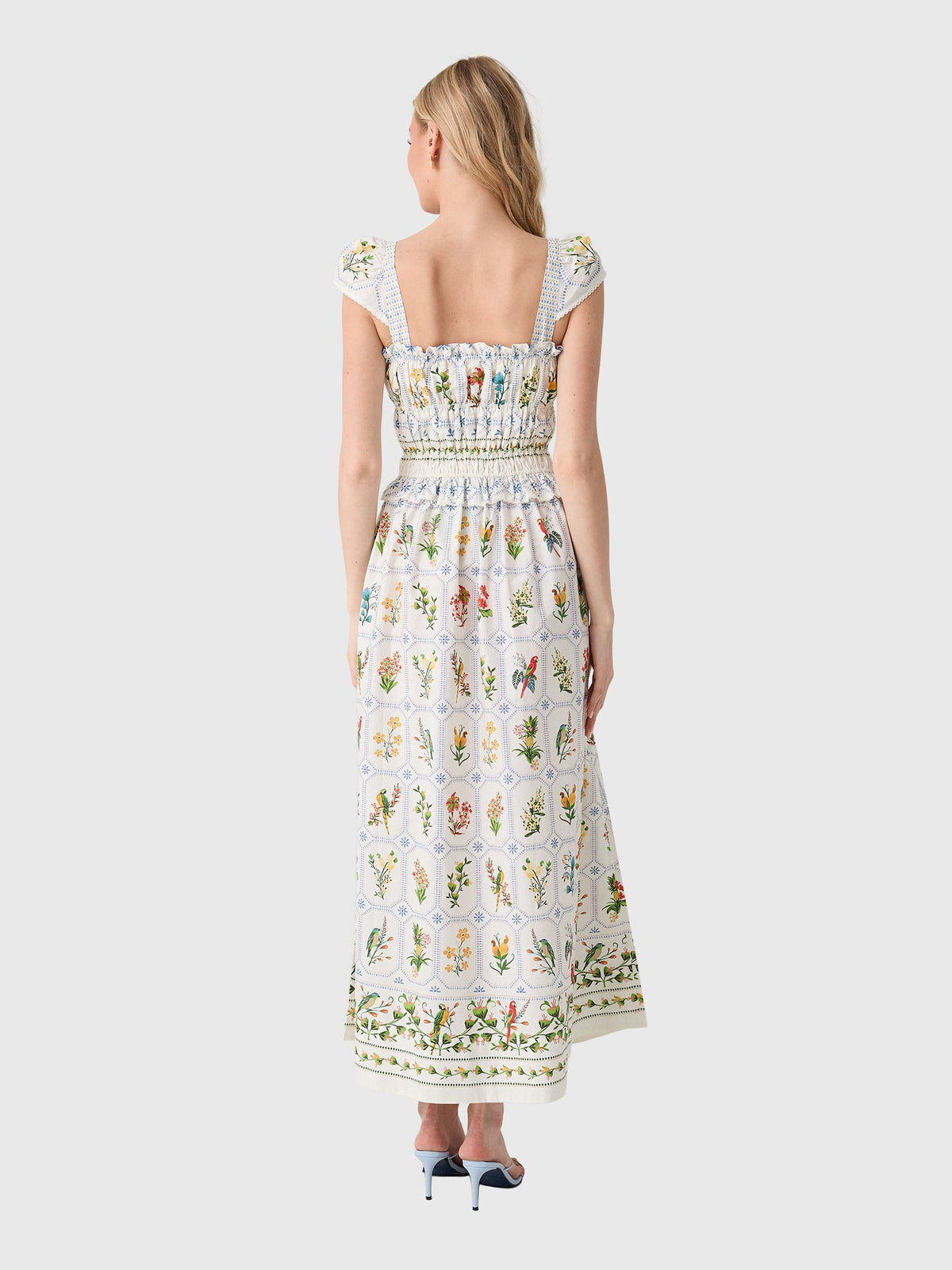 Farm Rio Women's Tropical Porcelain Maxi Dress