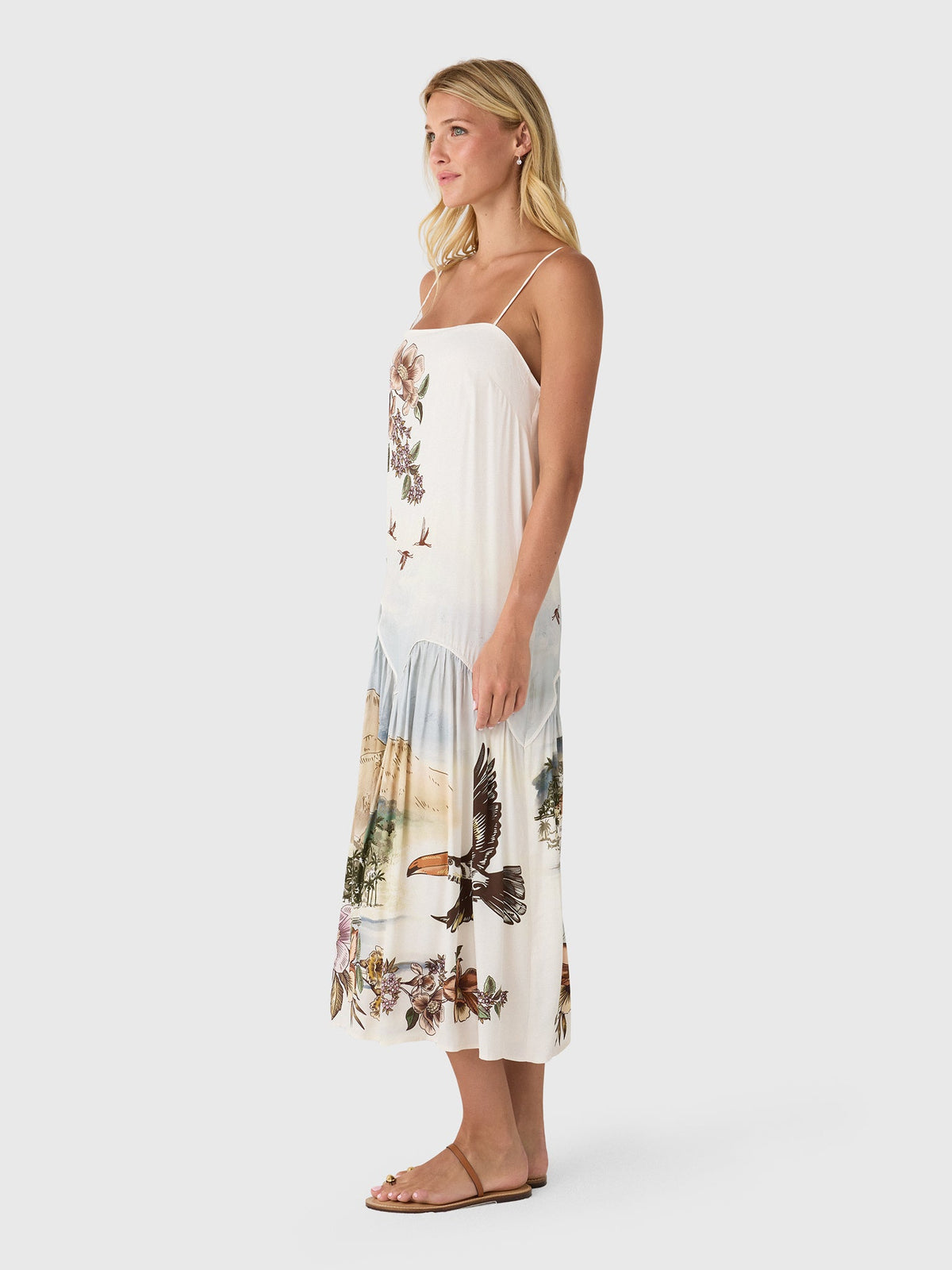 Farm Rio Women's Toile De Rio Sleeveless Maxi Dress