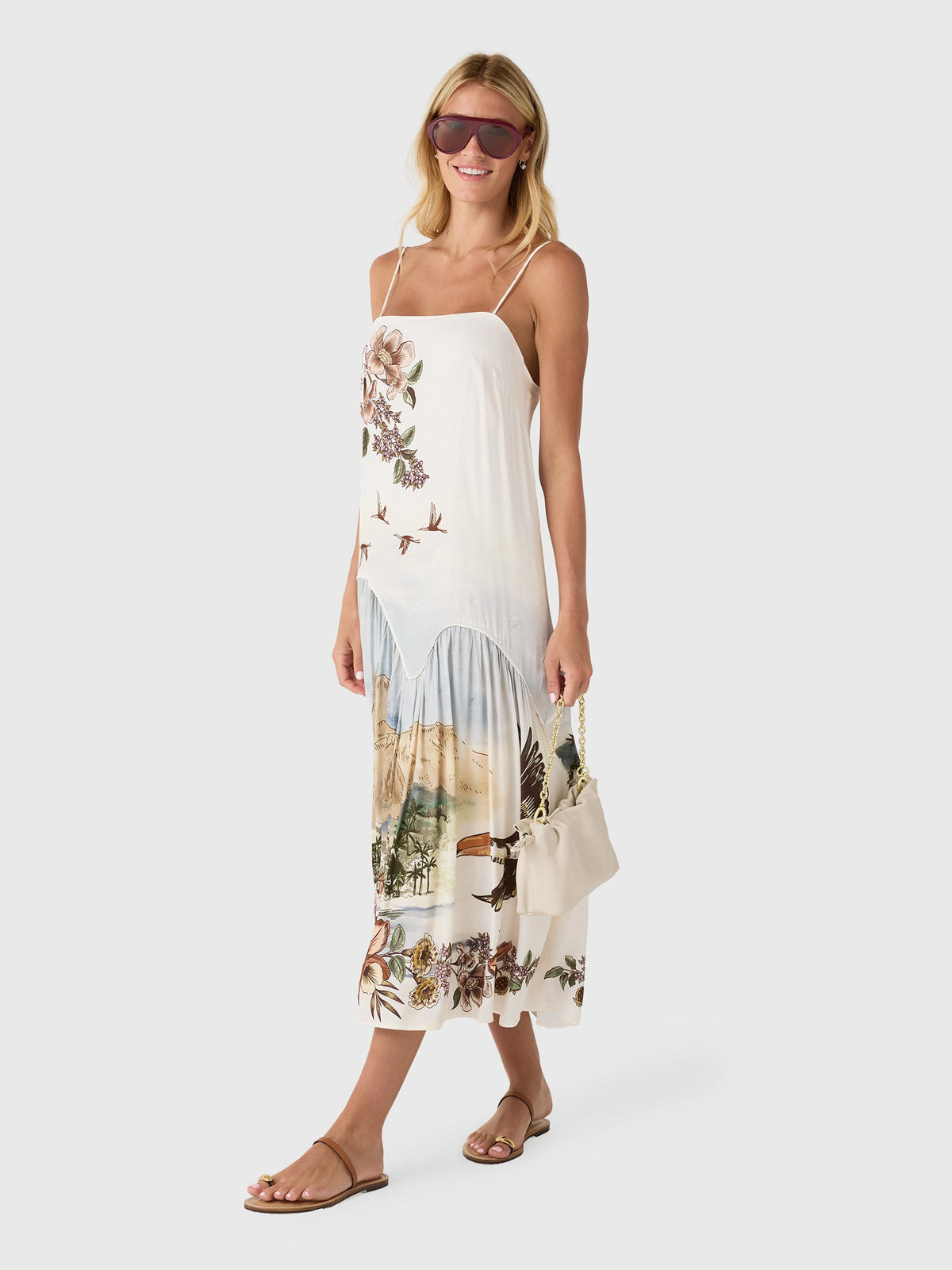 Farm Rio Women's Toile De Rio Sleeveless Maxi Dress