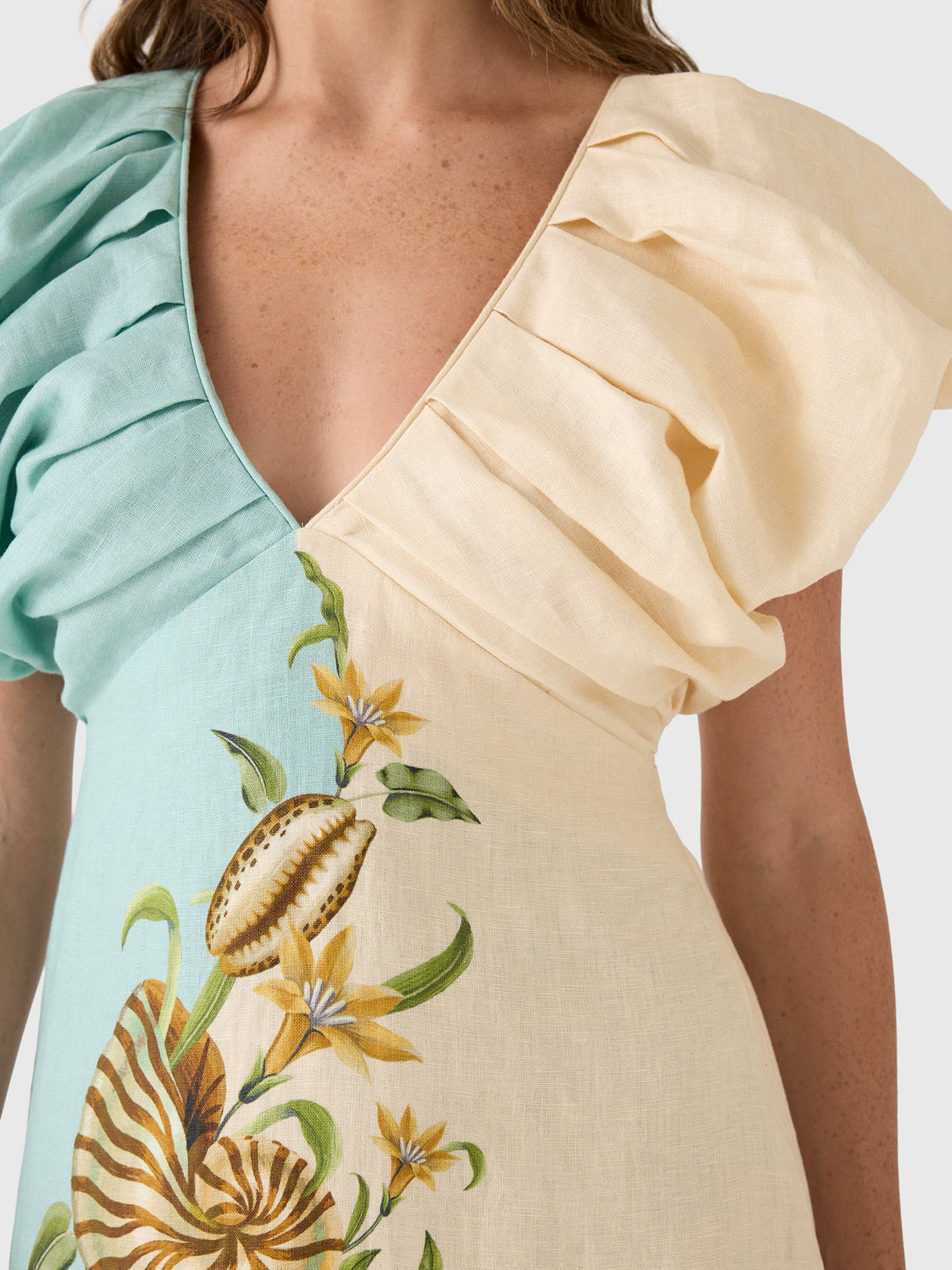 Farm Rio Women's Marine Garden Midi Dress