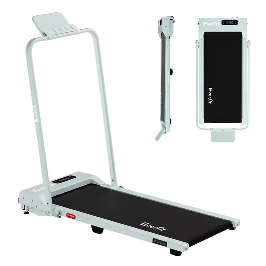 Everfit 3 in 1 Walking Pad Treadmill 12% Incline Foldable Under Desk Treadmills for Home 38cm Green