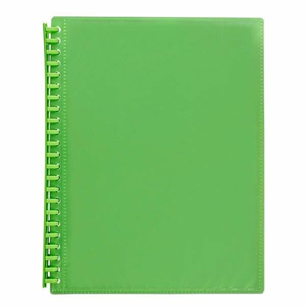 Marbig A4 Refillable 20P Insert Cover Display Book - Lime