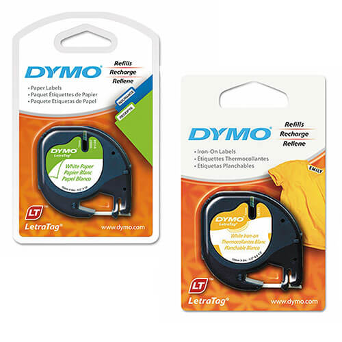 Dymo Letra-Tag Tape Label - Paper White