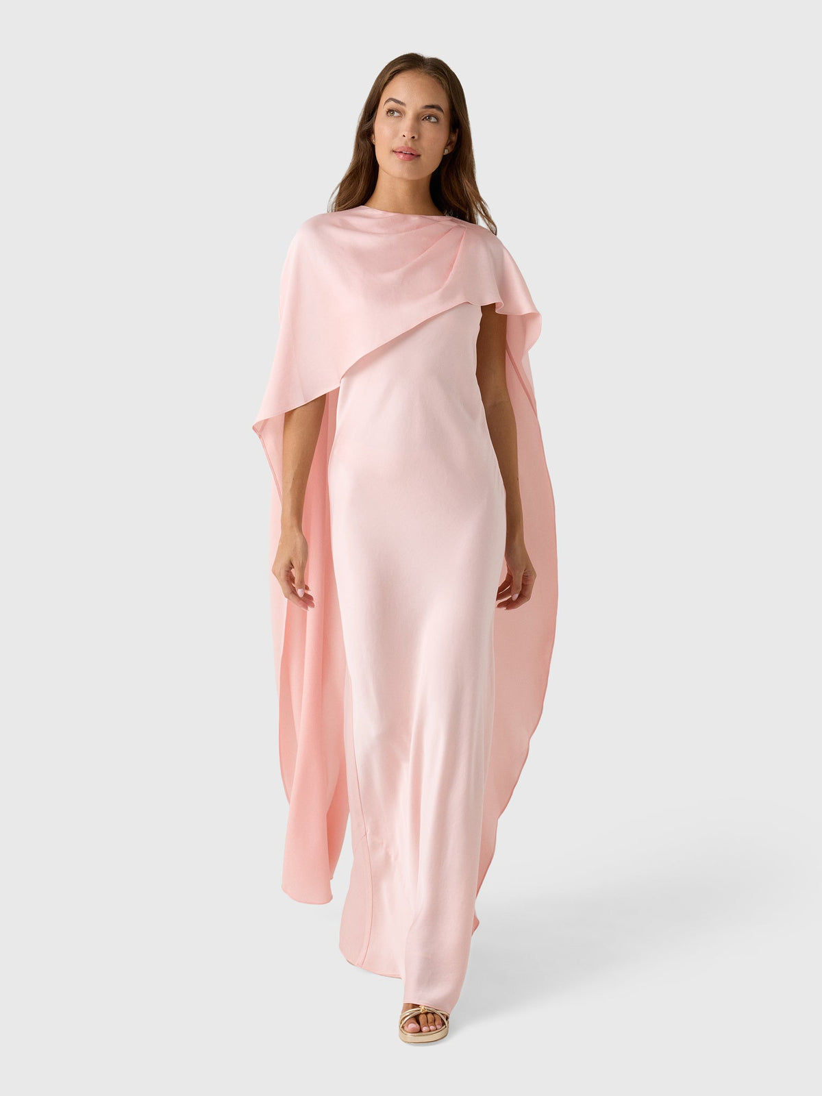 Simkhai Women's Izel Satin Cape Gown