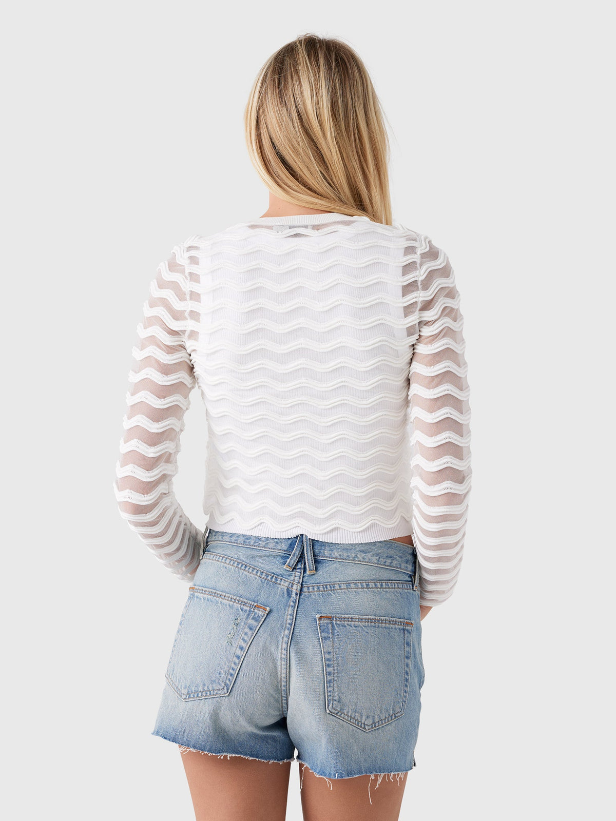 Simkhai Women's Maxime Wavy Knit Cardigan