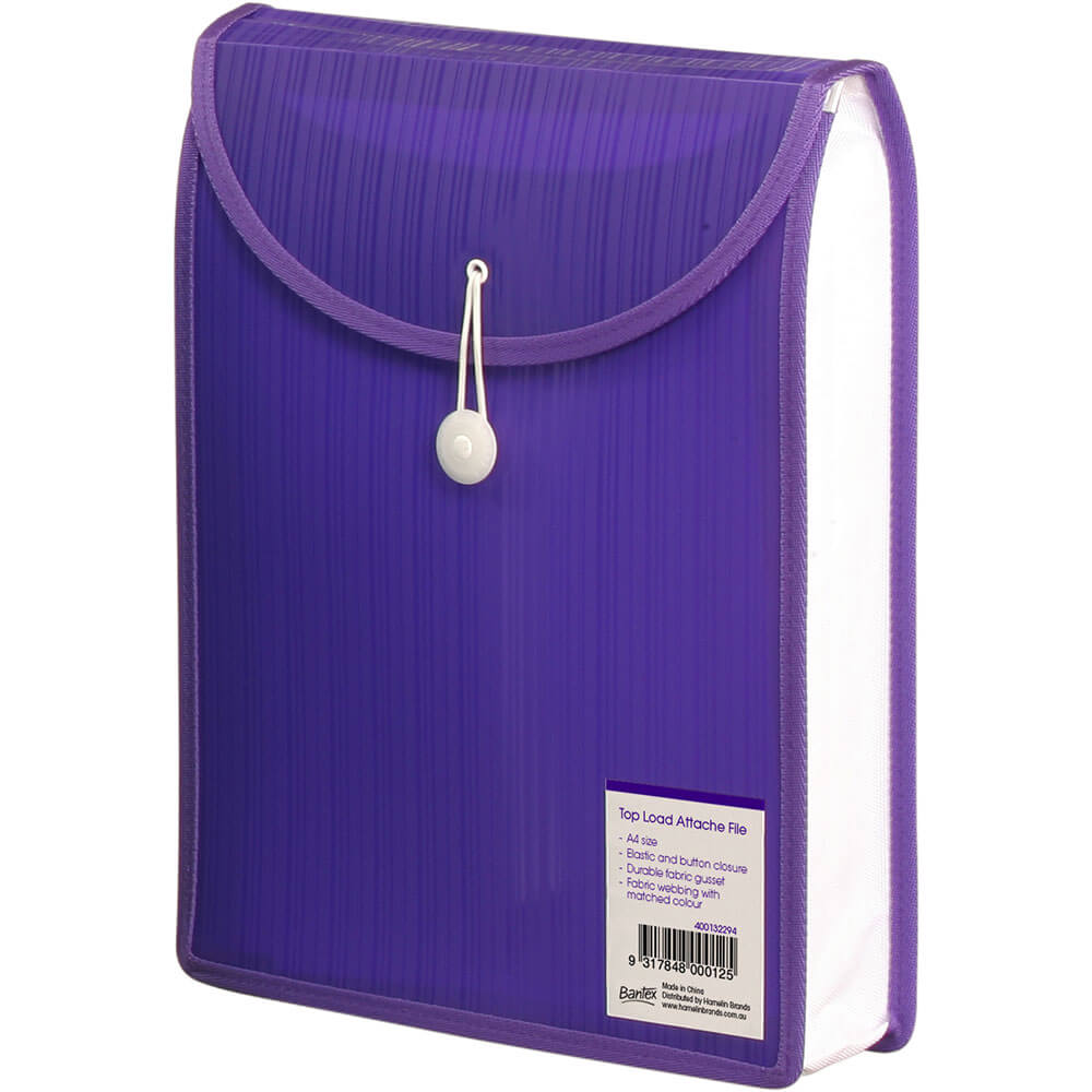 Bantex Top Load File Attache Case (A4) - Violet