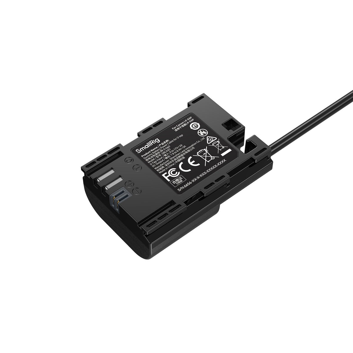 SmallRig Dummy Battery Power Cable for D-Tap for Canon LP-E6P 6656