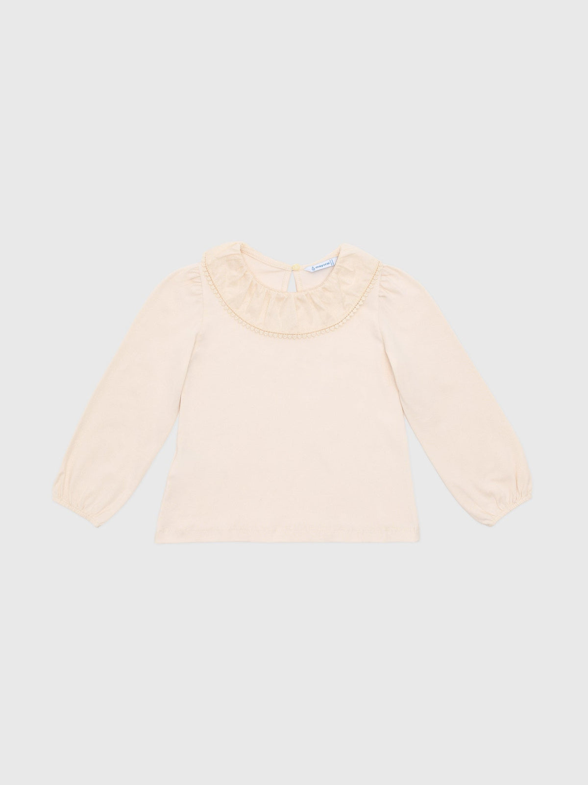 Mayoral Girls' Ruffle Neck Blouse