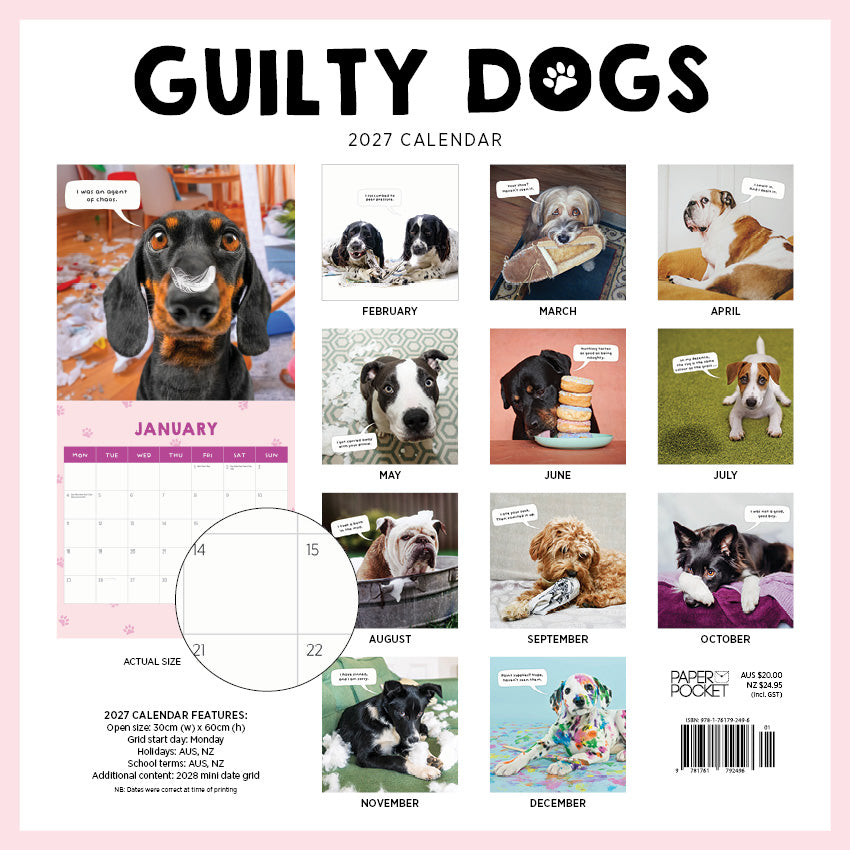 Guilty Dogs Calendar 2027