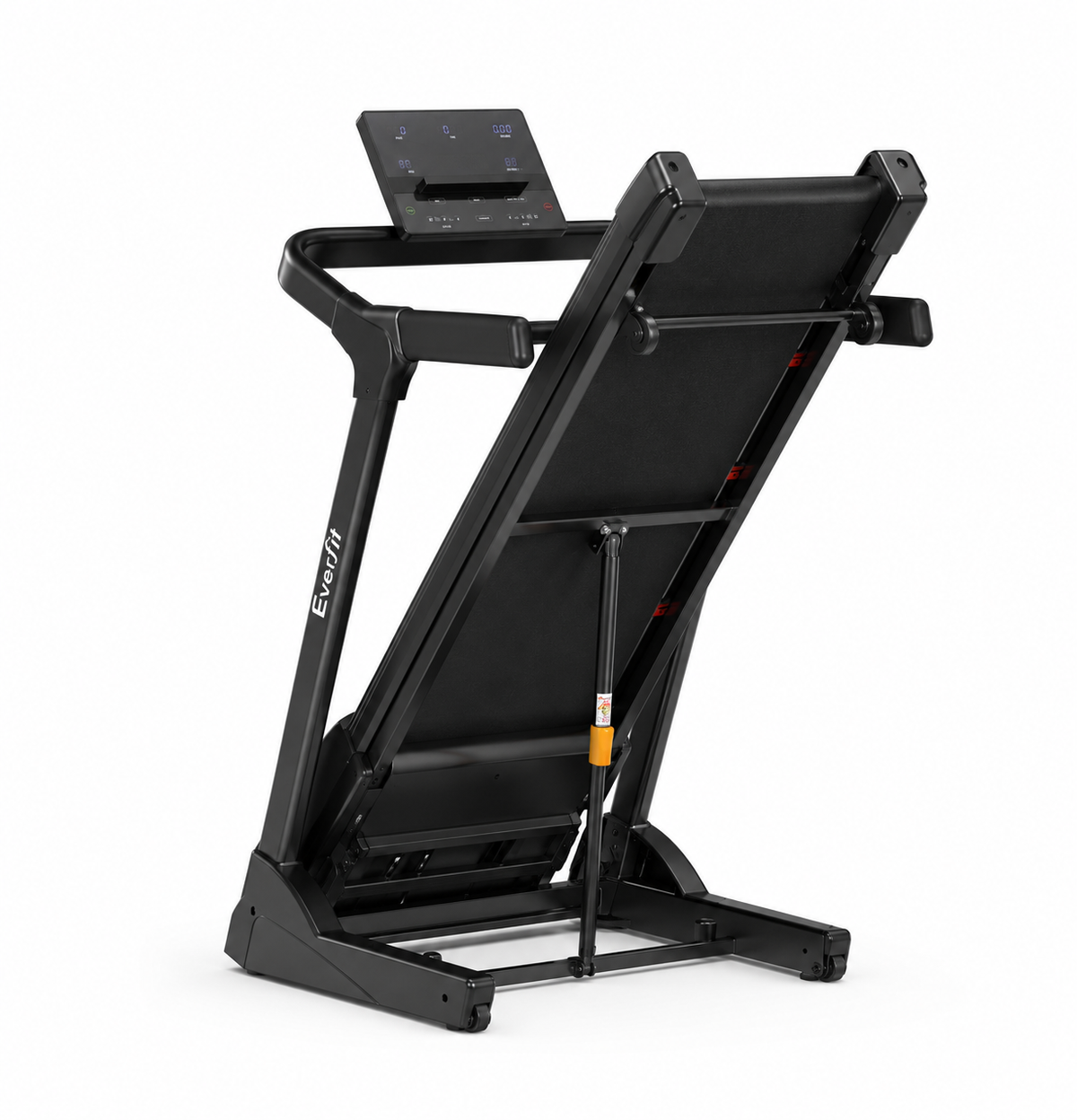 Everfit Walking Pad Treadmill with 15-Level Auto Incline Smart Knob Control Foldable Black