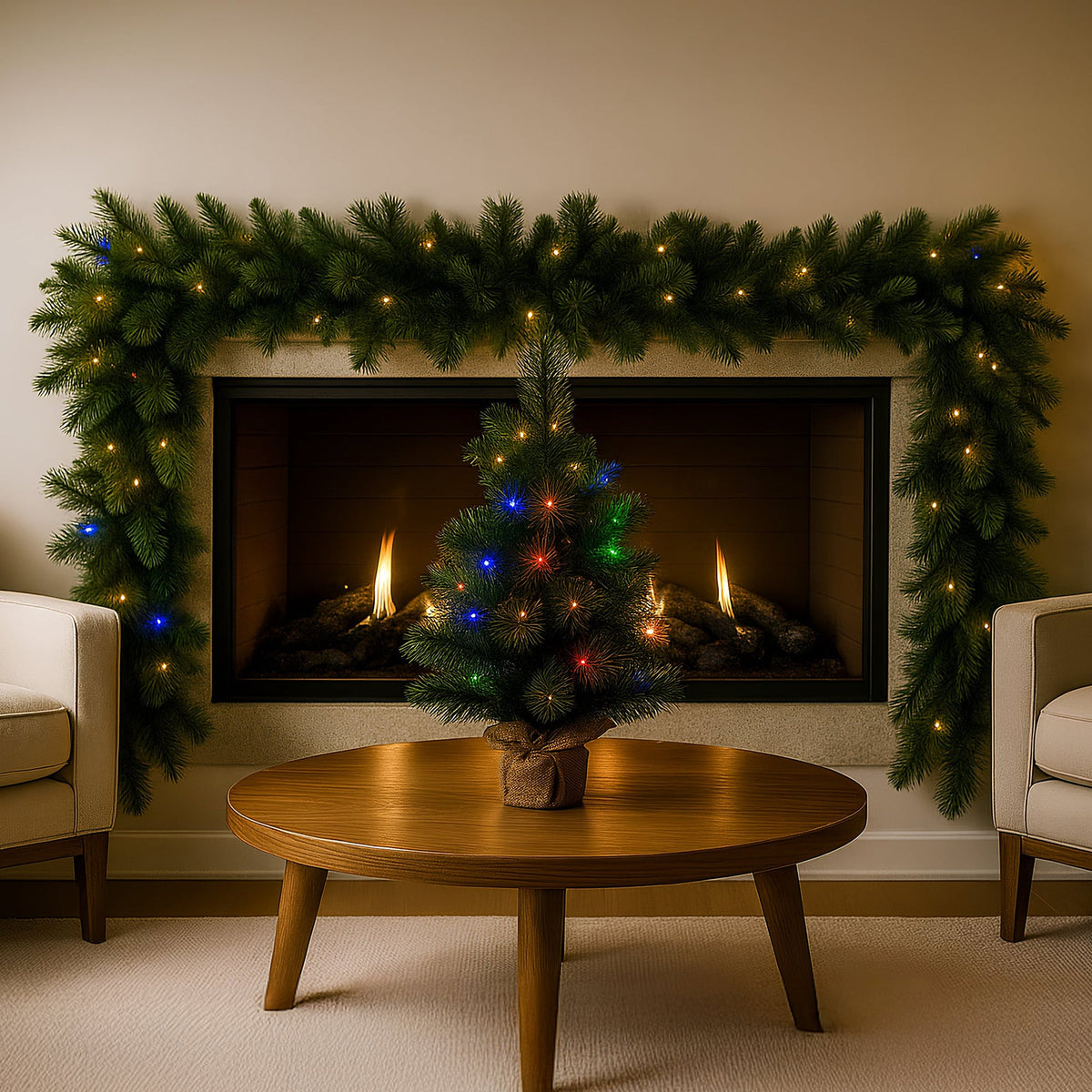 Christabelle 274cm Battery-Operated Christmas Garland (Dorset Pine)