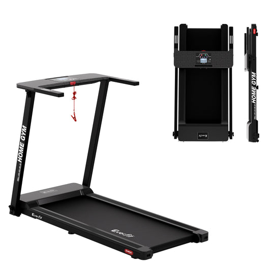 Everfit Treadmill Electric Home Gym Fitness Exercise Fully Foldable 420mm Black