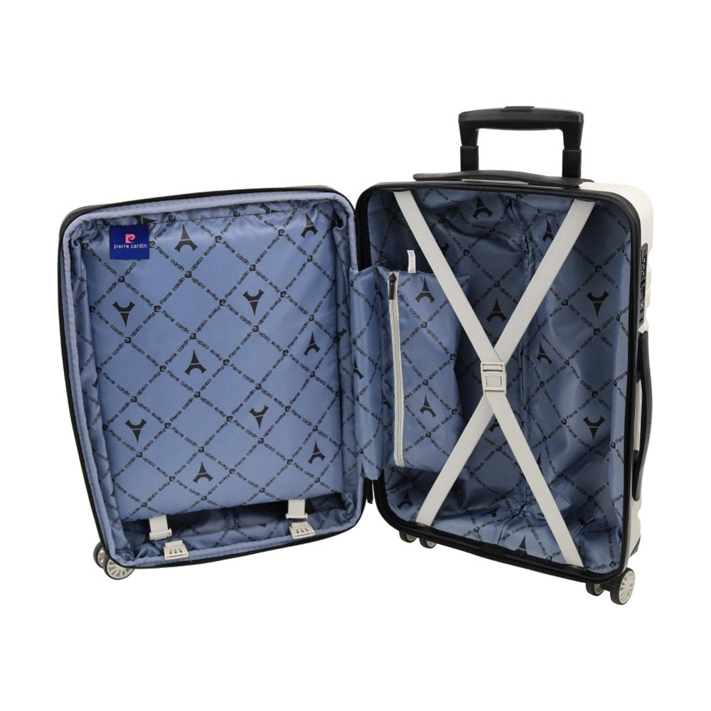 Pierre Cardin 3-Pieces 4 Wheel Hard-Shell Suitcase Travel Luggage Set Snow