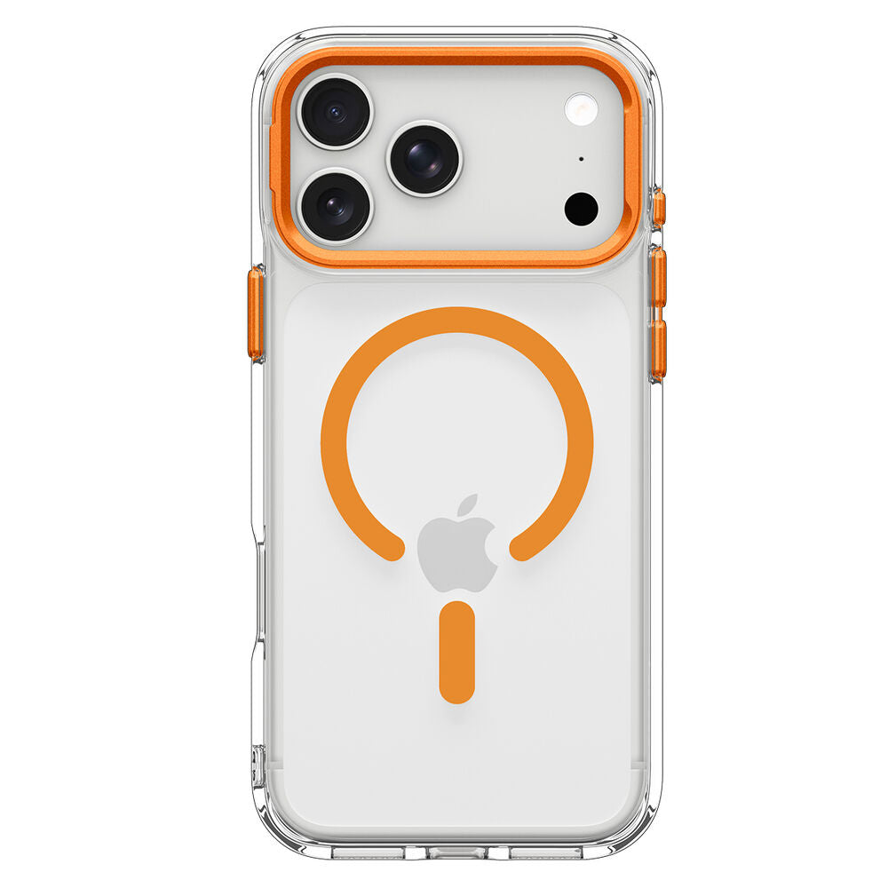 SPIGEN Ultra Hybrid Optik S MagSafe Case for iPhone 18 Pro Max/17 Pro Max (Clear Case / Orange Ring)