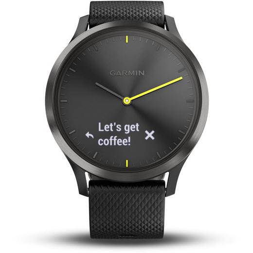 Garmin Vivomove HR Hybrid Watch (Black Sport) [Large]