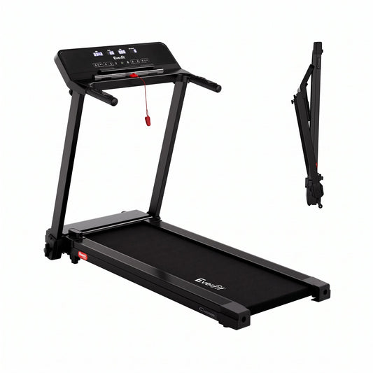Everfit Treadmill Electric Home Gym Fitness Exercise Knob Foldable 420mm Black
