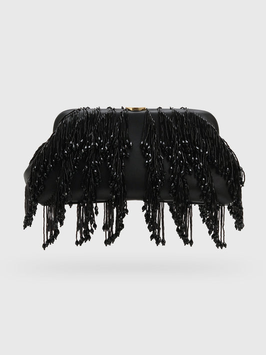 Simkhai Pia Beaded Fringe Clutch