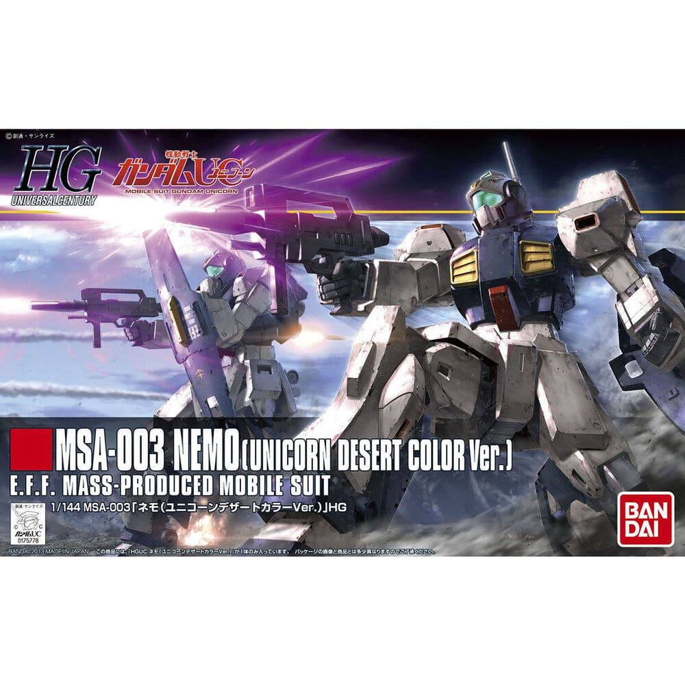 Bandai Hguc 1/144 Msa-003 Nemo (Unicorn Desert Color Ver. )