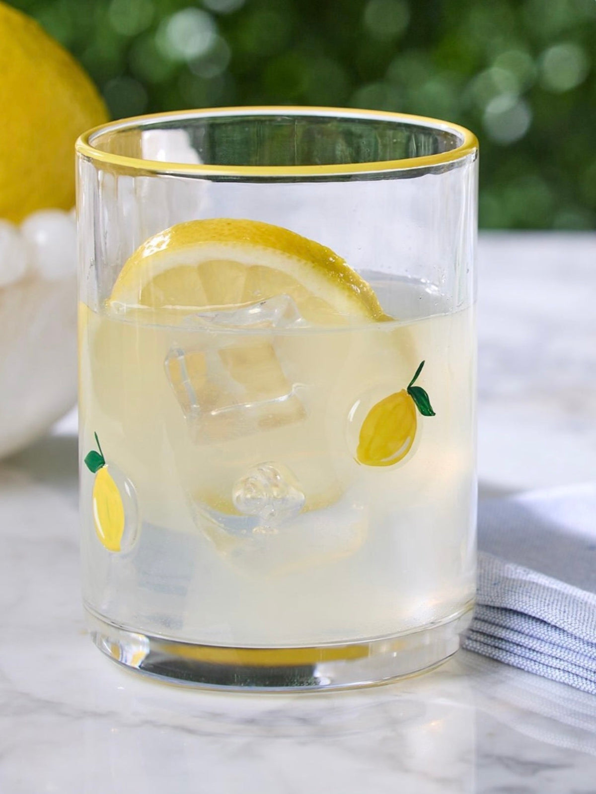 Two's Company Lemon Double Old Fashion Glass