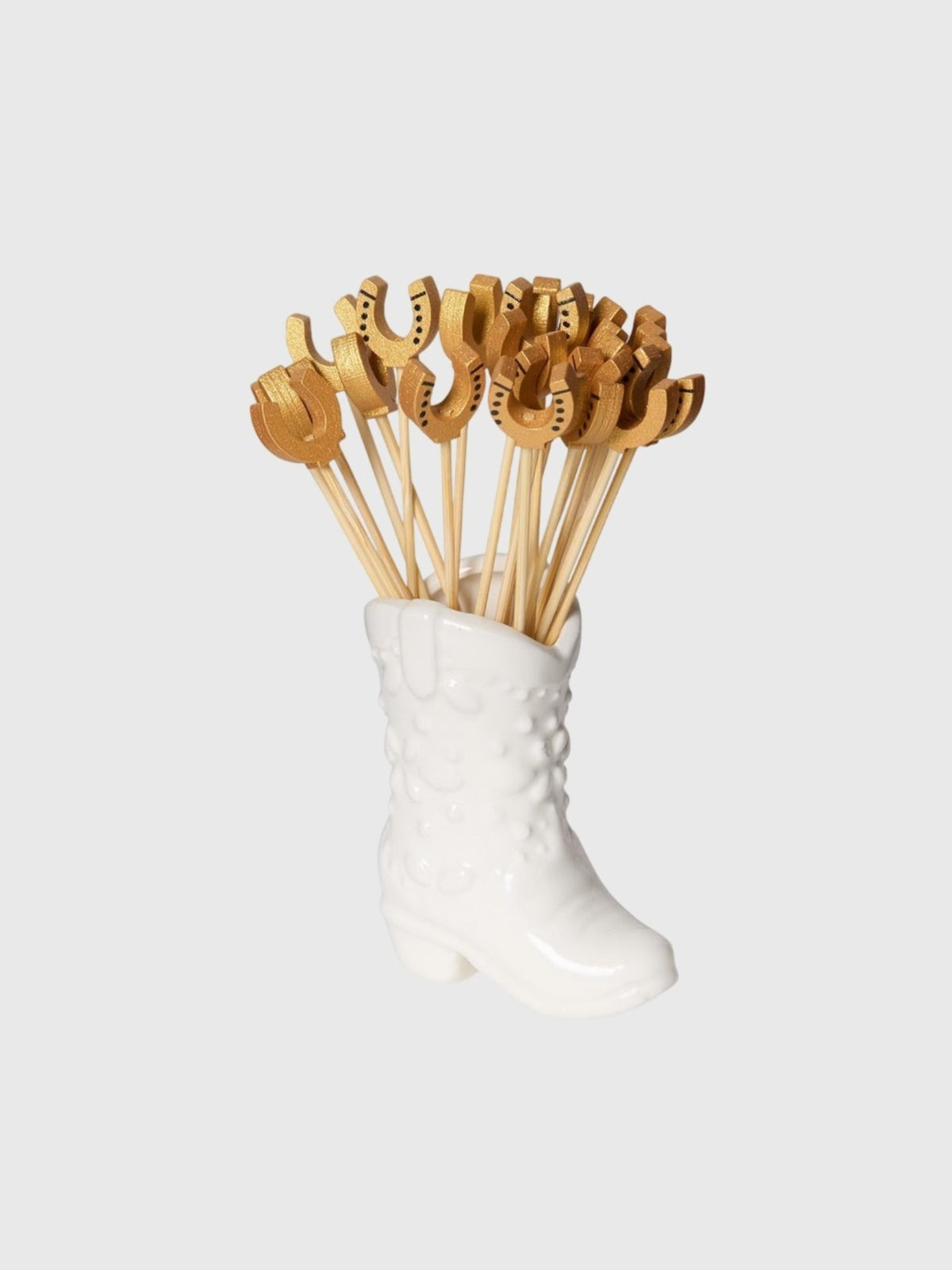 Two's Company Western Cowboy Boot Horseshoe Cocktail Picks Set