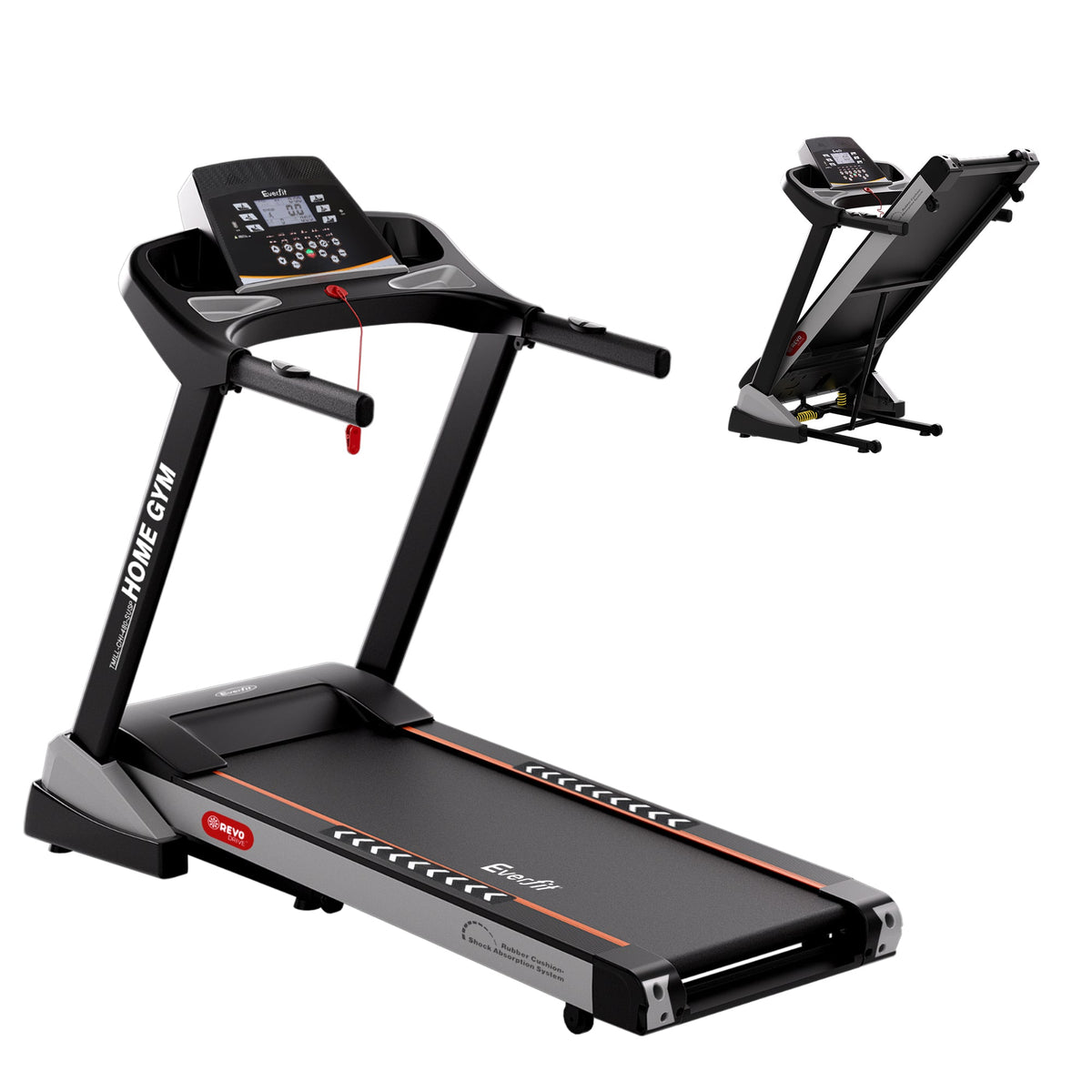 Everfit Treadmill Electric Auto Incline Spring Home Gym Fitness Exercise 480mm