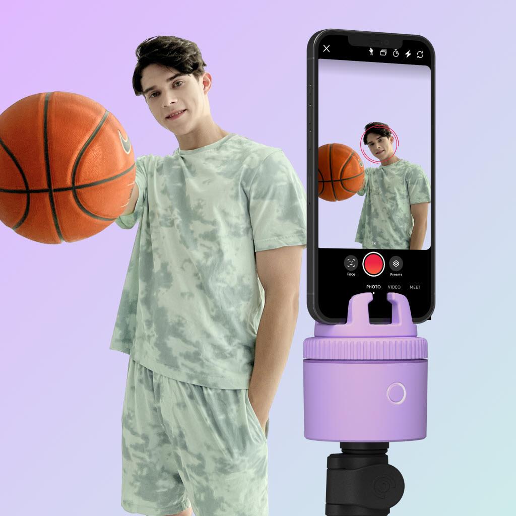 Pivo Pod Lite Auto-Tracking Smartphone Mount (Purple)